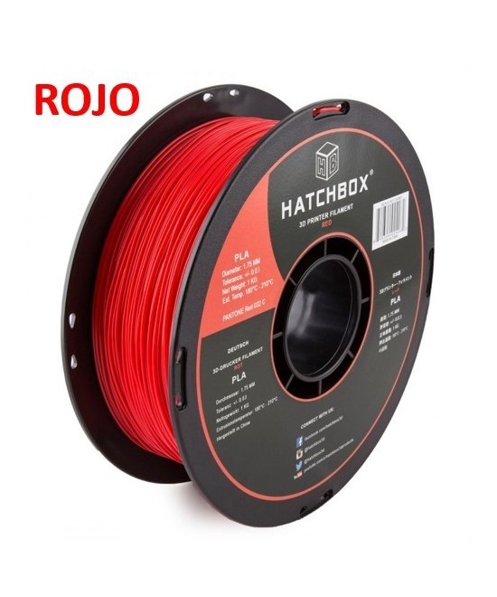 Filamento PLA Hatchbox 1.75mm 2.2 lb