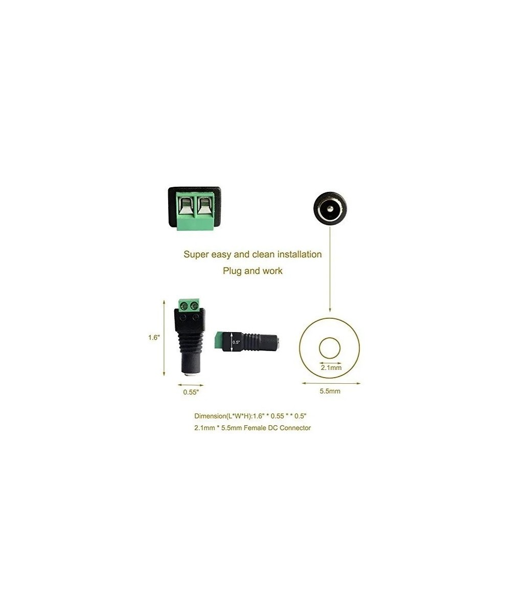 Conector DC 2.1mm interior x 5.5mm exterior hembra - macho (2U)