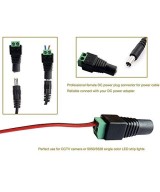Conector DC 2.1mm interior x 5.5mm exterior hembra - macho (2U)