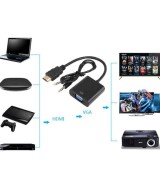Convertidor de video de HDMI a VGA mas audio