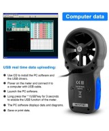Medidor digital de velocidad del viento, temperatura y humedad Anemómetro HP-866A