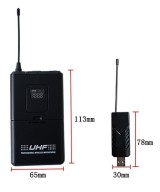 Micrófonos Inálambricos U-202 UHF con 1 Receptor USB y 2 Transmisores