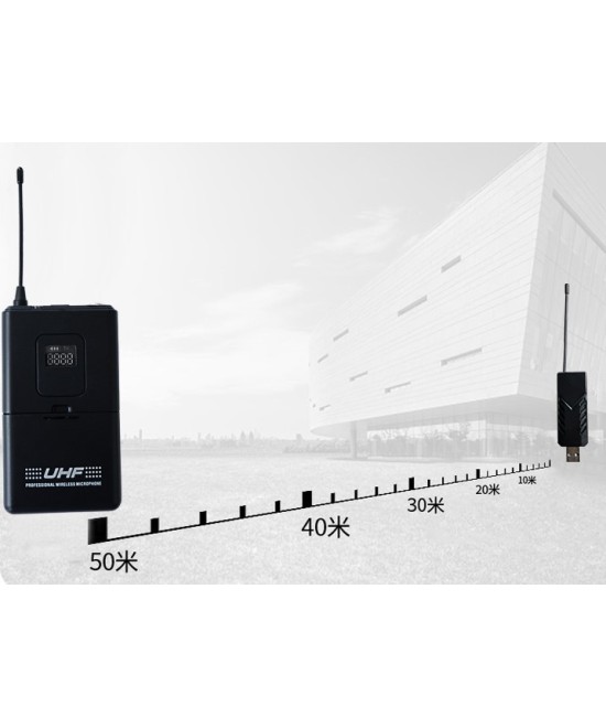 Micrófonos Inálambricos U-202 UHF con 1 Receptor USB y 2 Transmisores
