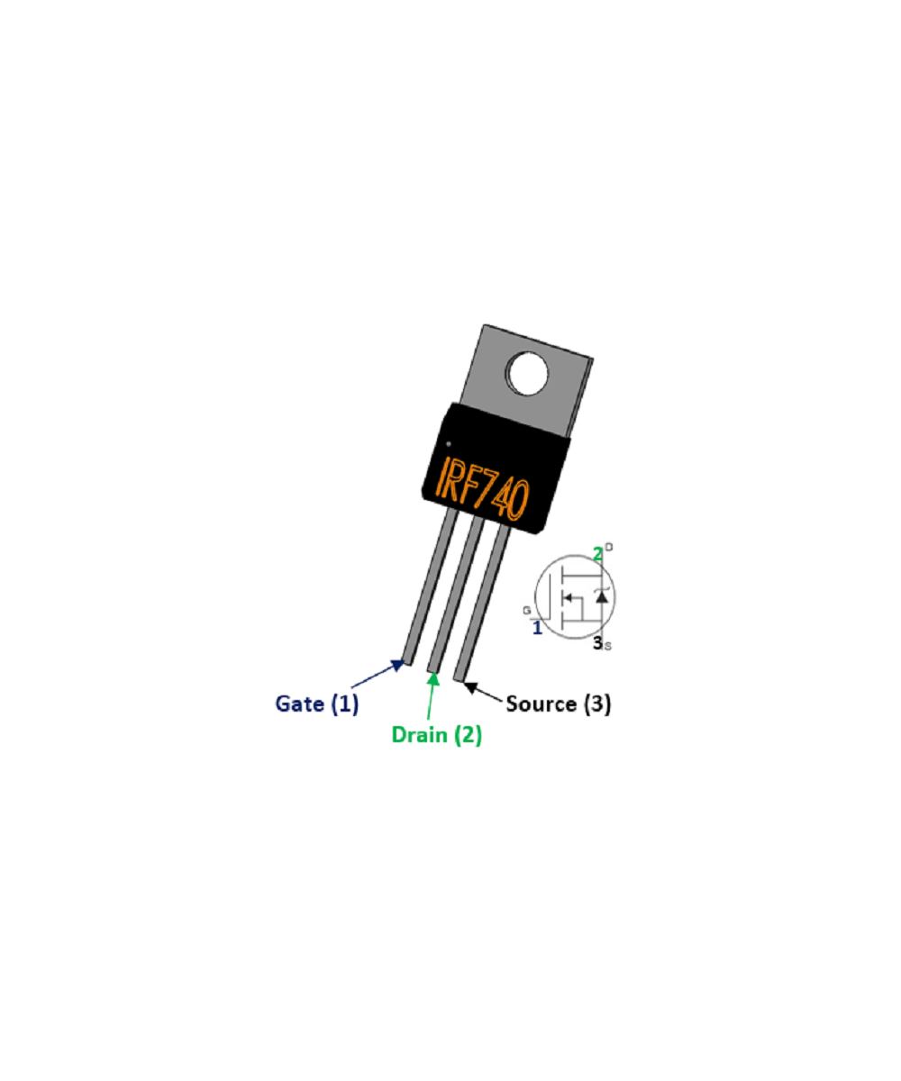 TRANSISTOR CANAL N MOSFET IRF740 TO-220 400V 10A