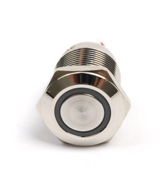 Interruptor Push Button con bloqueo 12mm con luz color verde / rojo