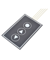 Teclado matricial con membrana 1x3 de 3 teclas