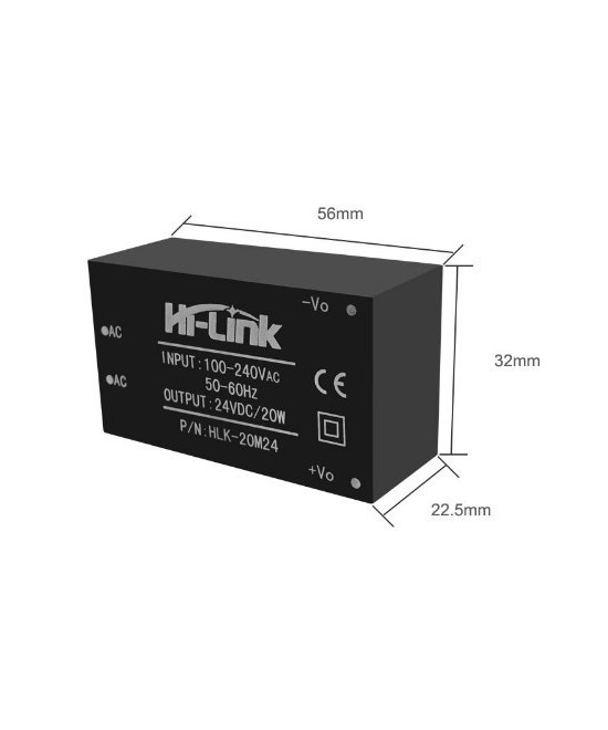 Mini Fuentes AC-DC HLK 110-220V a 5V-9V-12V-15V-24V