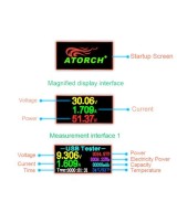Medidor de voltaje y corriente USB Atorch U96