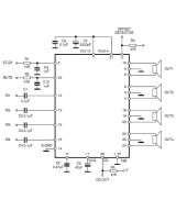 Amplificador de audio TDA7388A 4 x 42W 27 pines