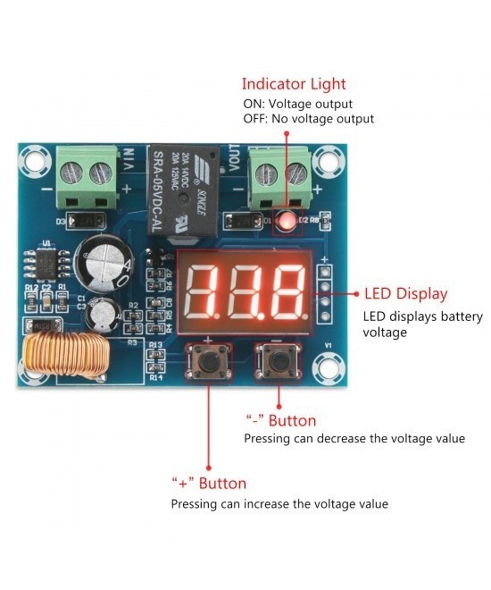 Módulo Protector de Voltaje de Batería XH-M609 12-36V