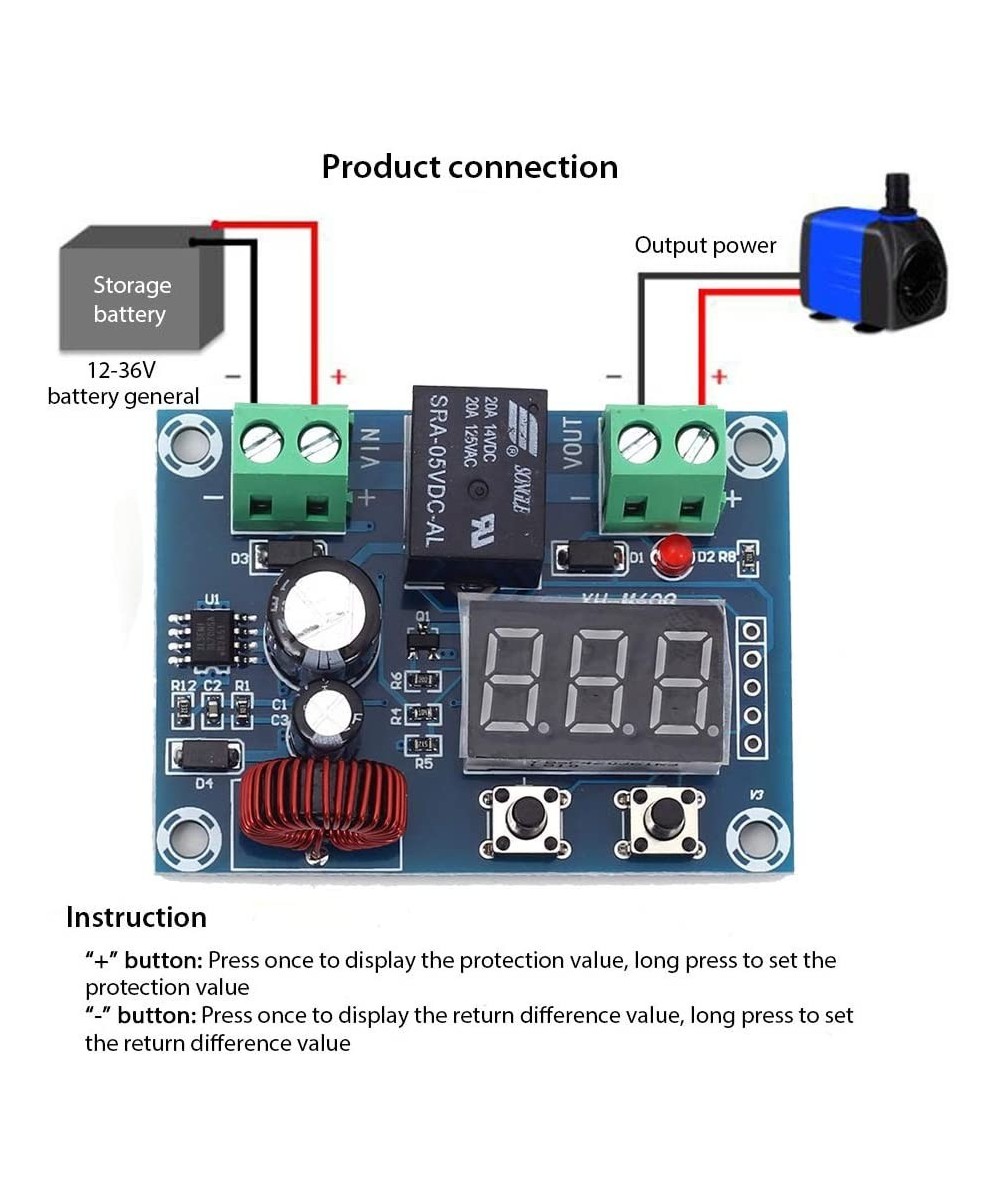 Módulo Protector de Voltaje de Batería XH-M609 12-36V