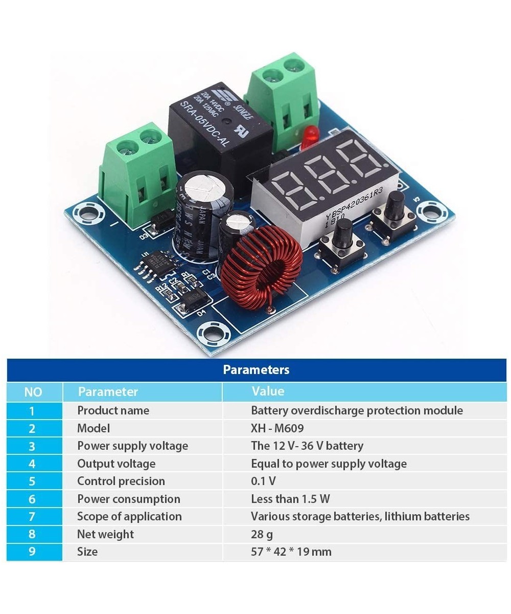 Módulo Protector de Voltaje de Batería XH-M609 12-36V