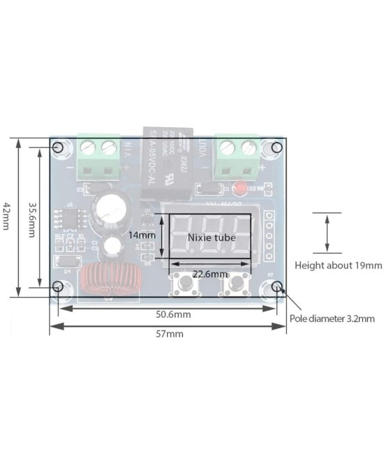 Módulo Protector de Voltaje de Batería XH-M609 12-36V