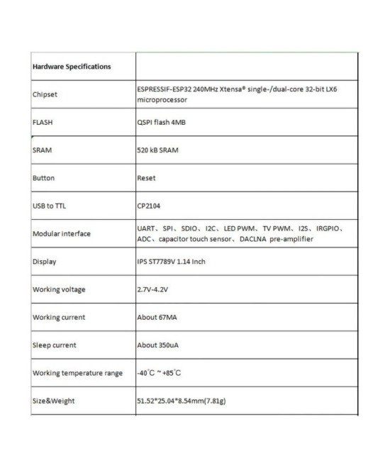 Modulo TTGO T-Display ESP32 Wifi - Bluetooth