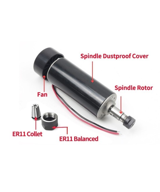 kit de Motor Spindle 500W 12000RPM con base y controlador