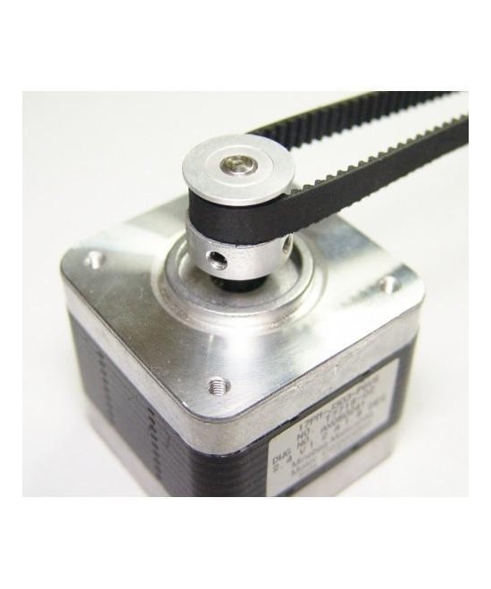 Kit de 2 Poleas dentadas con banda para motor Paso a Paso de 5mm, 6mm y 8mm