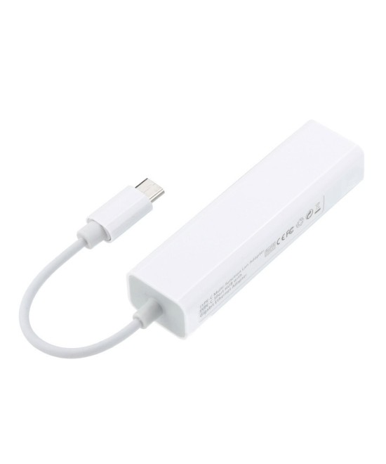Adaptador de Red y HUB de USB-C a USB 2.0 y RJ45 10/100M