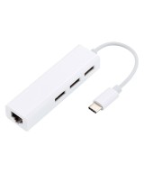 Adaptador de Red y HUB de USB-C a USB 2.0 y RJ45 10/100M