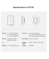 Interruptor Tactil de pared inteligente Wifi Sonoff T0US