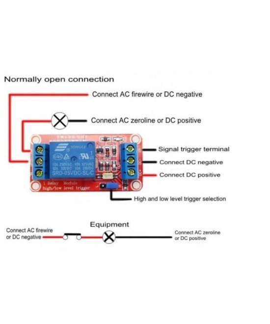 Modulo Rele 5-24V 10A 1 - 8 canales