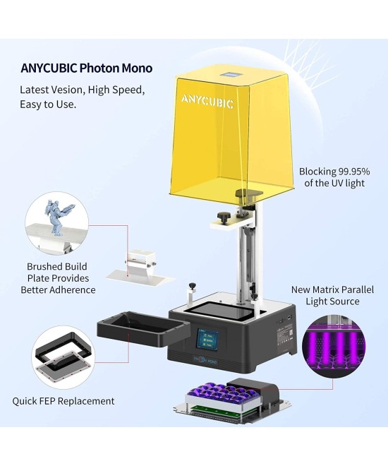 Impresora 3D de resina ANYCUBIC Photon Mono 4K + 1 resina