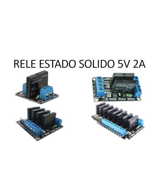 Modulo rele estado Solido 1-8 Canales 5V 2A