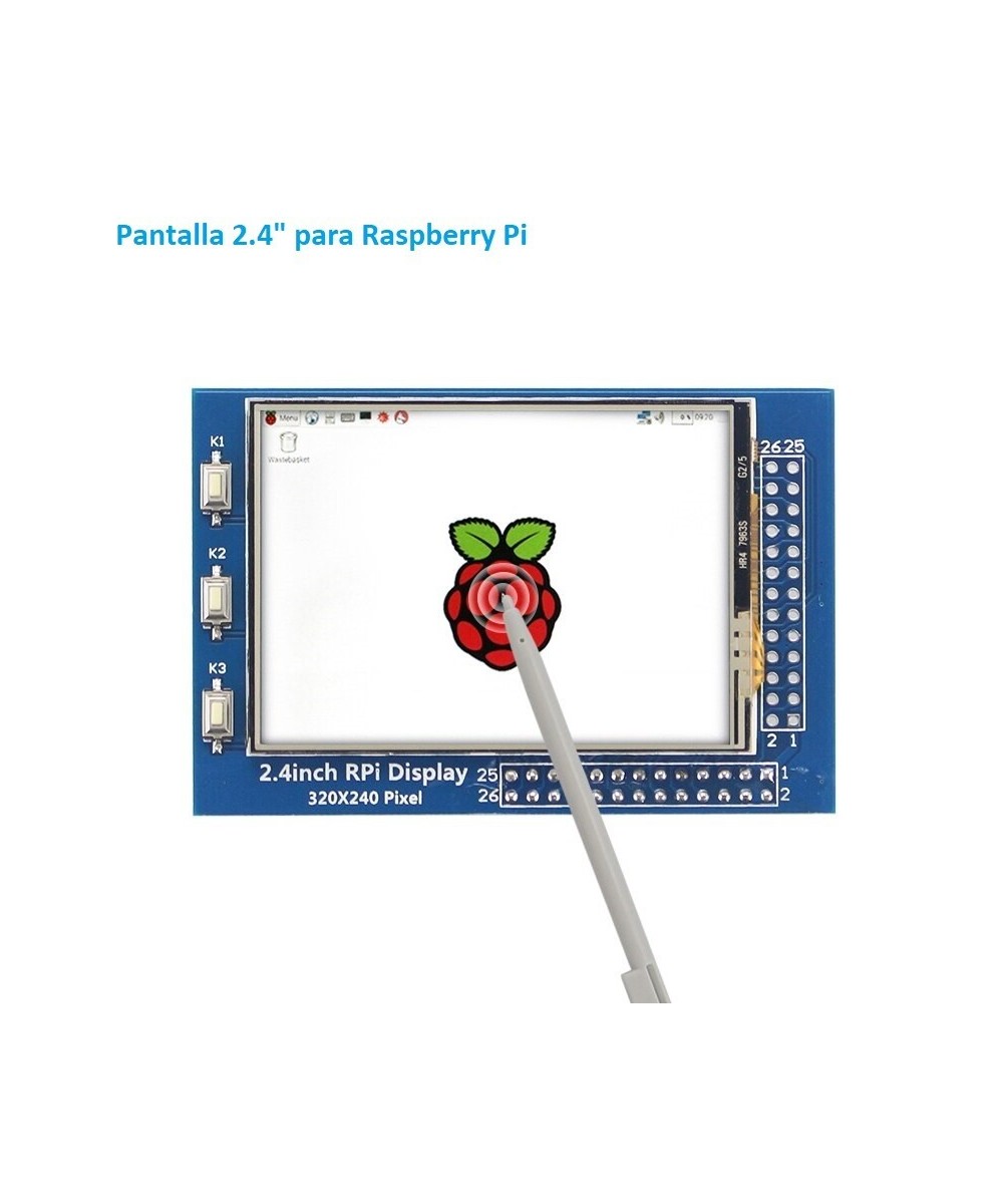 Pantalla Táctil para Raspberry Pi 2.4"