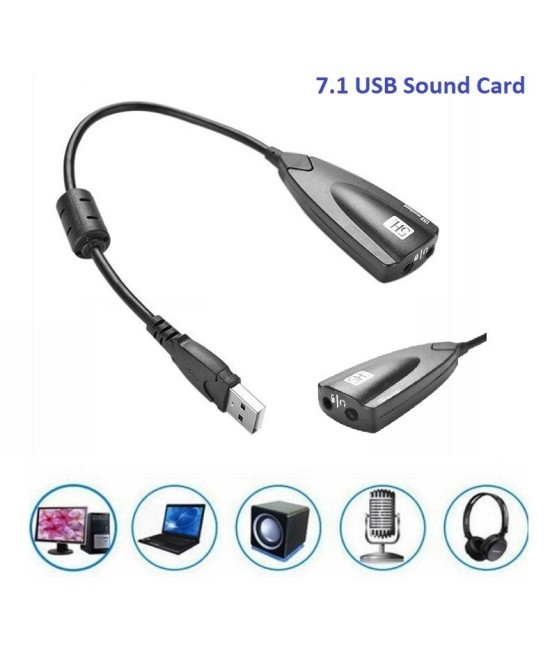 Separador de audio microfono y audifono USB 7.1 5Hv2
