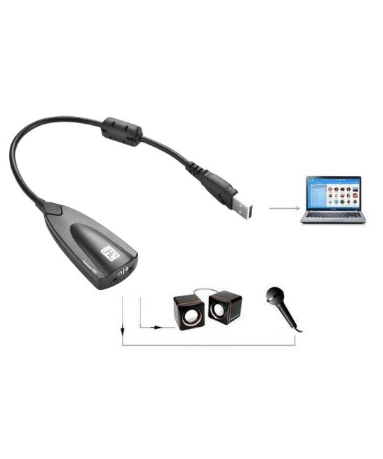 Separador de audio microfono y audifono USB 7.1 5Hv2