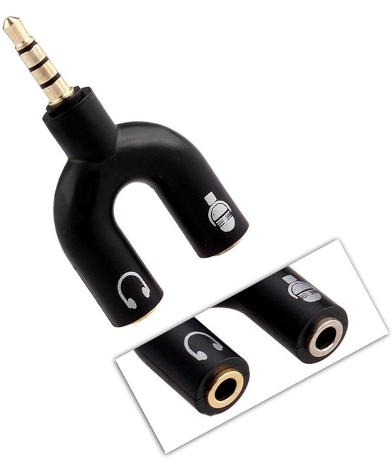 Separador de micrófono y audífono tipo U para celular