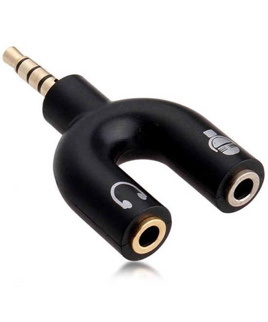 Separador de micrófono y audífono tipo U para celular