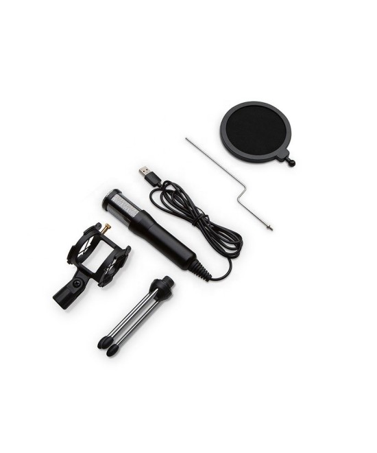 Micrófono de condensador USB con trípode y filtro