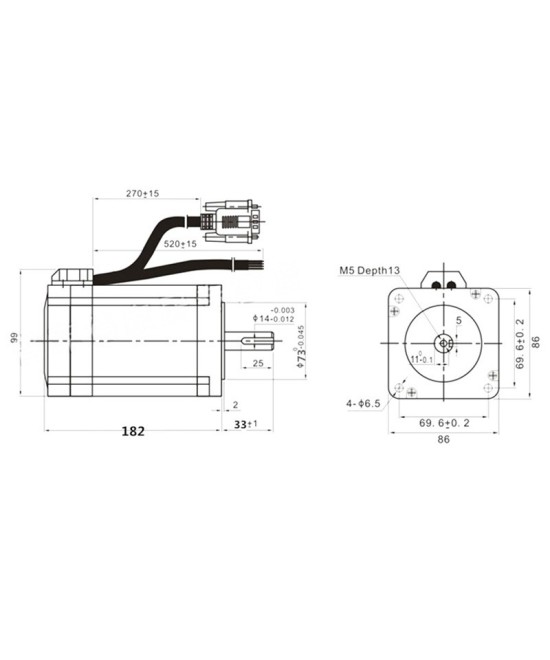 Motor Paso a Paso Nema 34 con Controlador HBS86H
