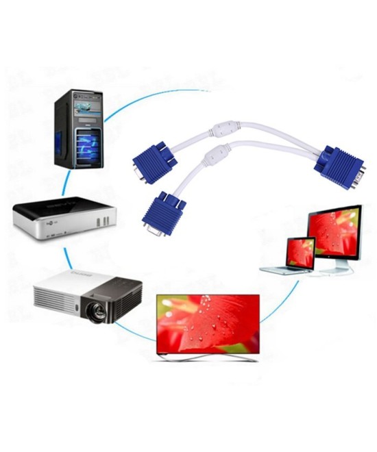 Separador de Video VGA de 1 a Entrada a 2 Salidas