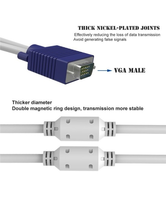 Separador de Video VGA de 1 a Entrada a 2 Salidas