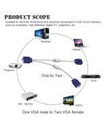 Separador de Video VGA de 1 a Entrada a 2 Salidas