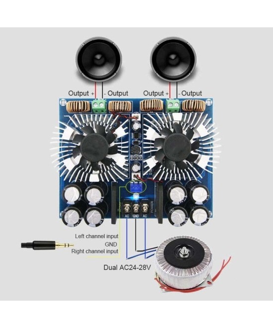 Transformador Toroidal UNISIAN 110V AC a 12-28V 200W