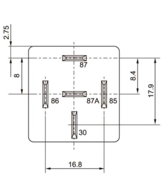 Relé 12V 40A con Zocalo 5 pines