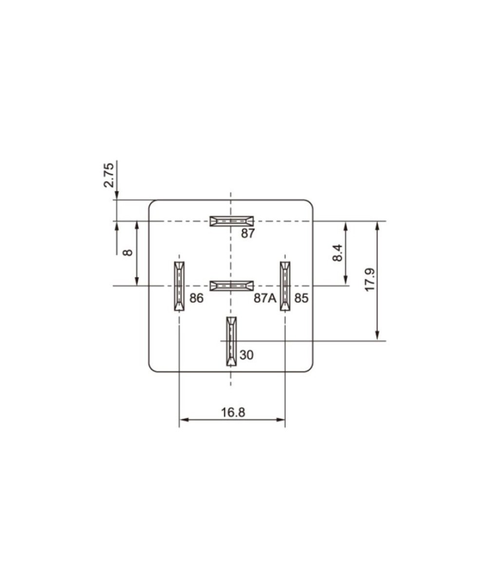 Relé 12V 40A con Zocalo 5 pines