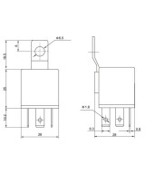 Relé 12V 40A con Zocalo 5 pines
