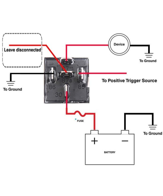 Relé 12V 40A con Zocalo 5 pines