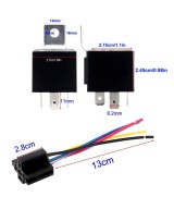 Relé 12V 40A con Zocalo 5 pines