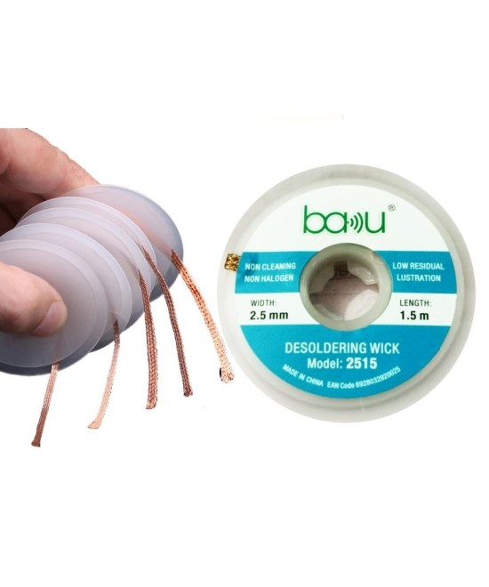Malla para Desoldar BAKU 1.5/2.5mm