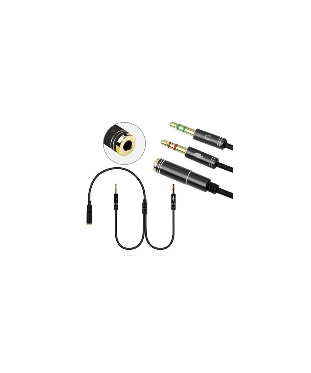 Separador de Audio 3.5mm 2 Machos 1 Hembra