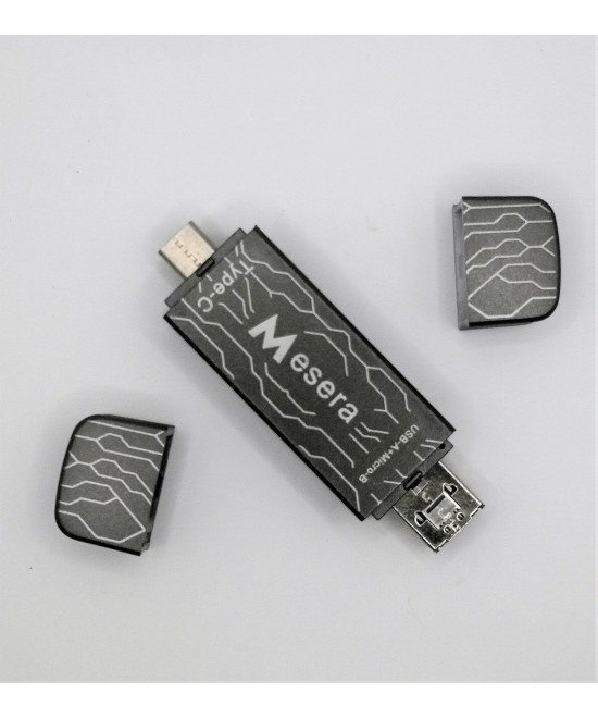 Lector de memorias TF / micro SD OTG 3 en 1 USB-C / micro USB / USB