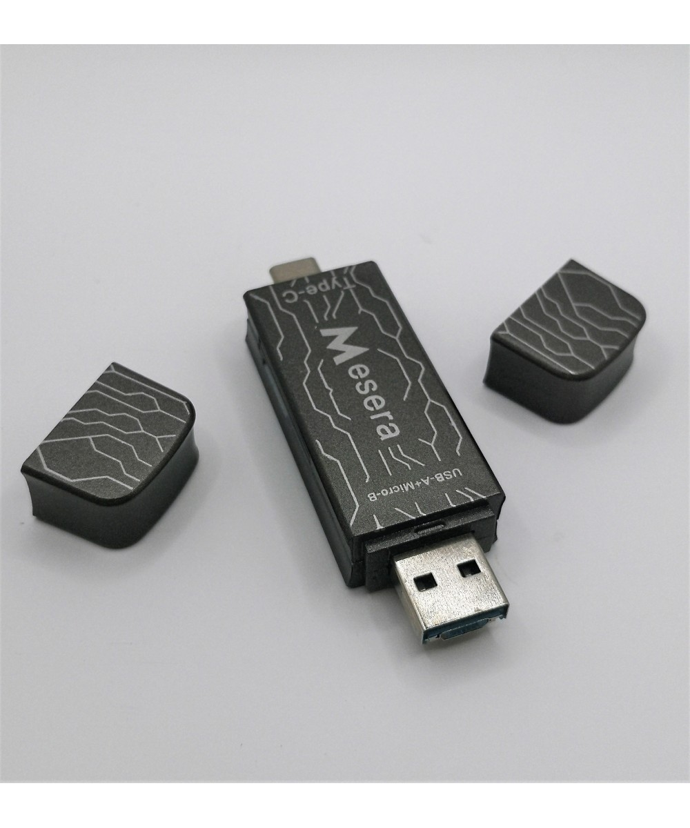 Lector de memorias TF / micro SD OTG 3 en 1 USB-C / micro USB / USB