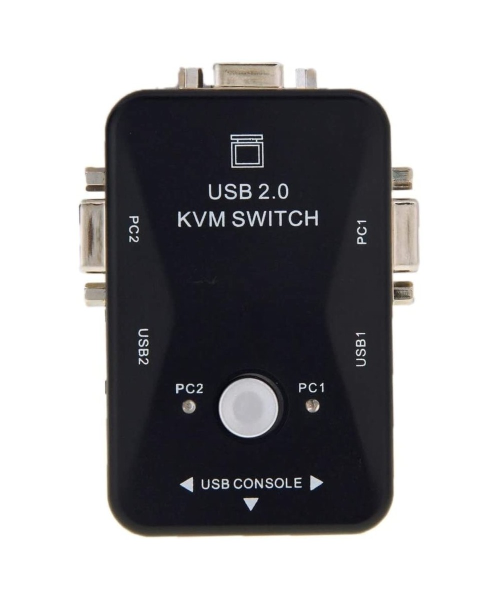Conmutador de Teclado, Video y Mouse de 2 Puertos KVM Switch USB2.0