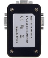 Conmutador de Teclado, Video y Mouse de 2 Puertos KVM Switch USB2.0