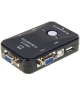 Conmutador de Teclado, Video y Mouse de 2 Puertos KVM Switch USB2.0