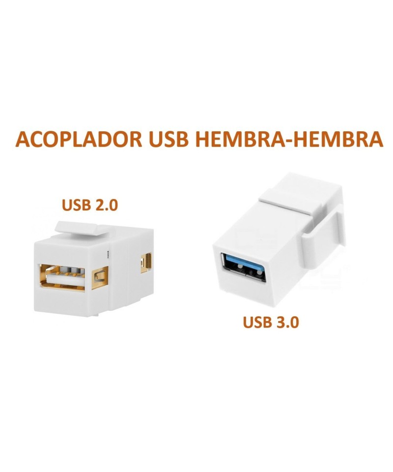 Acoplador USB Hembra-Hembra